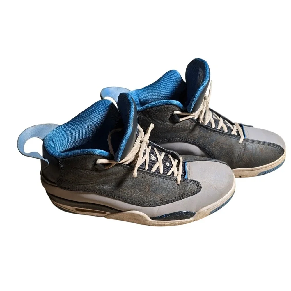 Jordan Dub Zero Laser Charcoal Blue Grey Basketball Shoes 311046-007 Mens 12